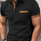 Men s Summer Lapel T-Shirt with Stylish Contrast Colors and Short Sleeves - Perfect for Beach Vacations and Streetwear Fashion - Clothesfassion.store