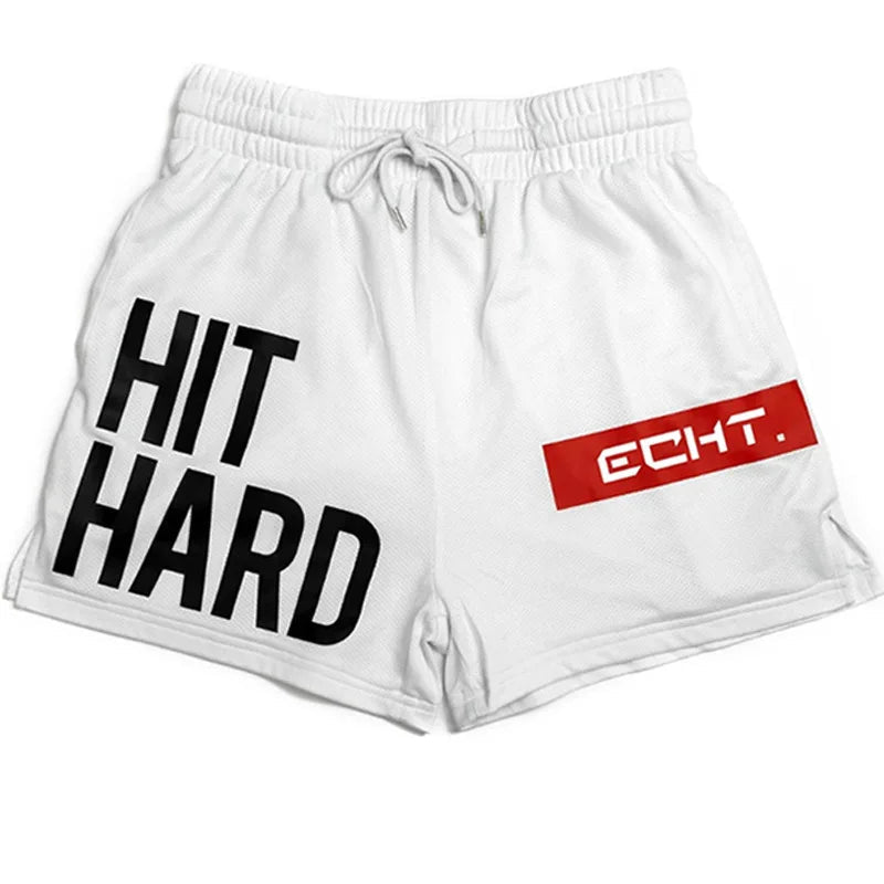 Mens Fashion Shorts Workout Beach Fitness Gym Shorts Men Street Wear Elastic Waist Quick Dry Breathable - Clothesfassion.store