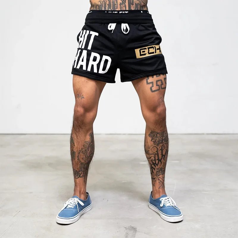 Mens Fashion Shorts Workout Beach Fitness Gym Shorts Men Street Wear Elastic Waist Quick Dry Breathable - Clothesfassion.store