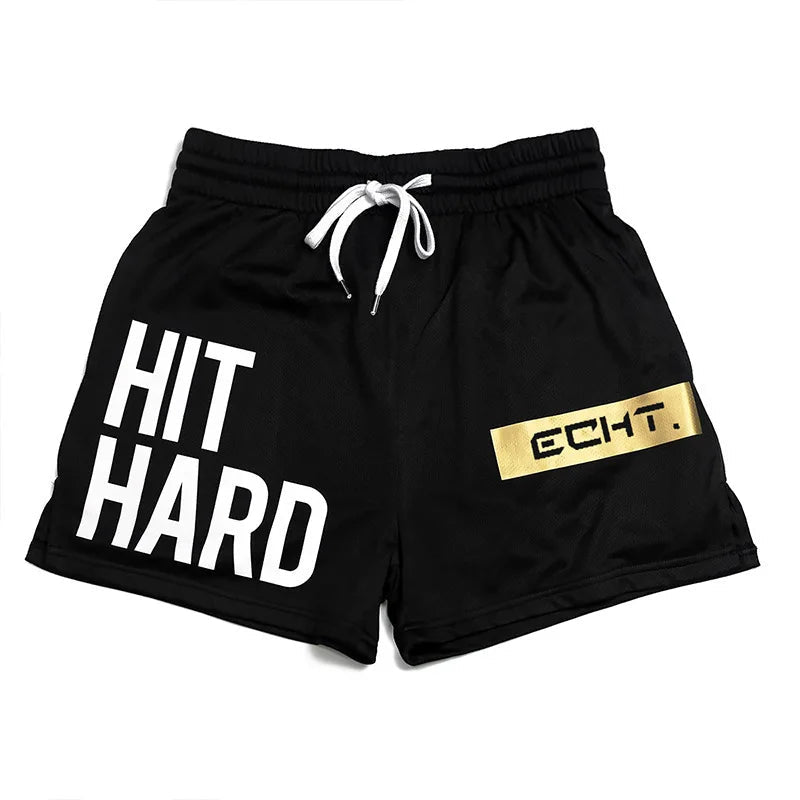 Mens Fashion Shorts Workout Beach Fitness Gym Shorts Men Street Wear Elastic Waist Quick Dry Breathable - Clothesfassion.store