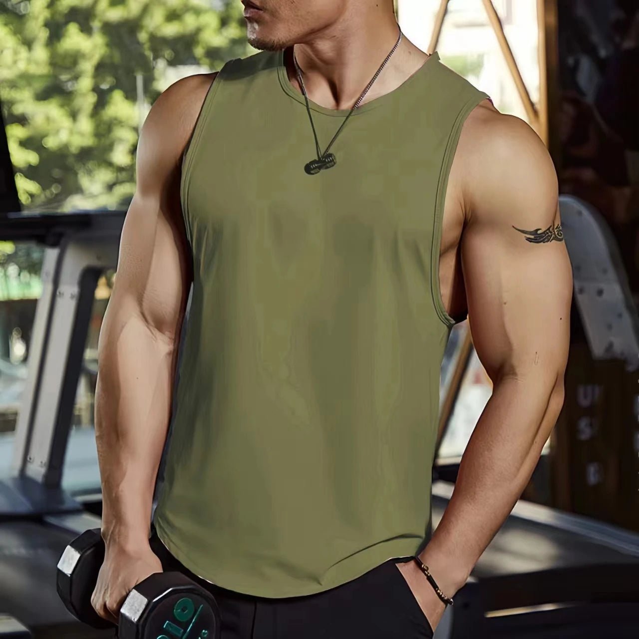 Men's Gym Clothing Summer Fitness Cotton Tank Top Men Jogging Bodybuilding Sleeveless Shirt Breathable O - Neck Casual Muscle Vest - Clothesfassion.store