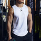 Men's Gym Clothing Summer Fitness Cotton Tank Top Men Jogging Bodybuilding Sleeveless Shirt Breathable O - Neck Casual Muscle Vest - Clothesfassion.store