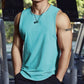 Men's Gym Clothing Summer Fitness Cotton Tank Top Men Jogging Bodybuilding Sleeveless Shirt Breathable O - Neck Casual Muscle Vest - Clothesfassion.store