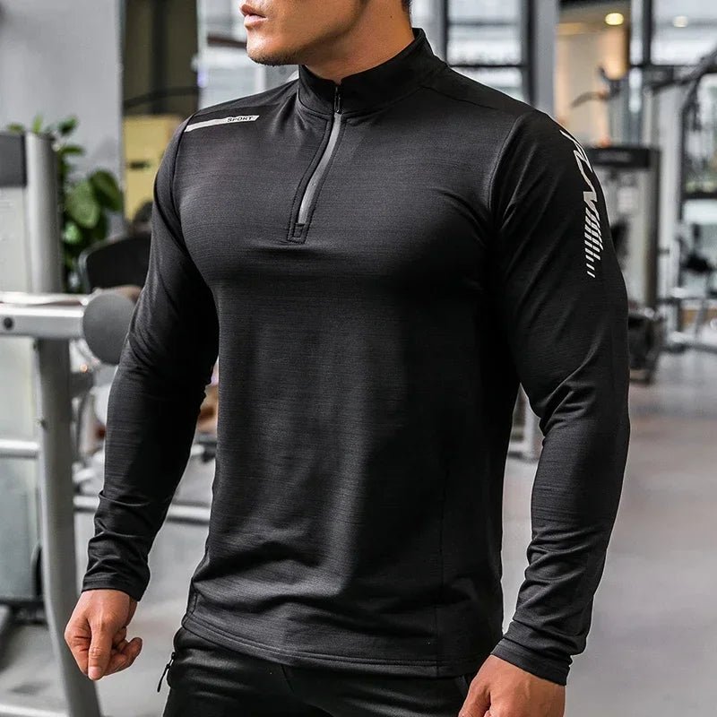 Mens Gym Compression Shirt Male Rashgard Fitness Long Sleeves Running Clothes Homme T Shirt Football Jersey Sportswear Dry Fit - Clothesfassion.store
