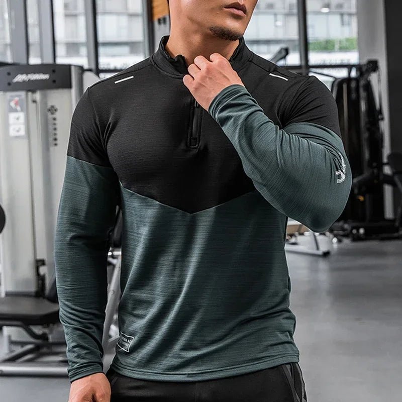 Mens Gym Compression Shirt Male Rashgard Fitness Long Sleeves Running Clothes Homme T Shirt Football Jersey Sportswear Dry Fit - Clothesfassion.store