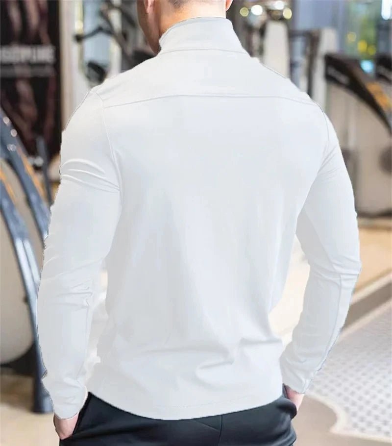 Mens Gym Fitness Tops Casual Jogging Sports Jacket Outdoor Workout Training Sweatshirt zipper Jacket Running Tights Men clothes - Clothesfassion.store