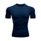 Men's Gym Training T Shirt, Outdoor, Jogging, Running Sportswear, Tight, Stretchy, Breathable Compression Top, Summer - Clothesfassion.store