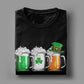 Men's Irish Beer Ireland Flag Saint Patricks Day T Shirts St Patricks Day Cotton Clothing Short Sleeve O Neck Tees T-Shirt - Clothesfassion.store