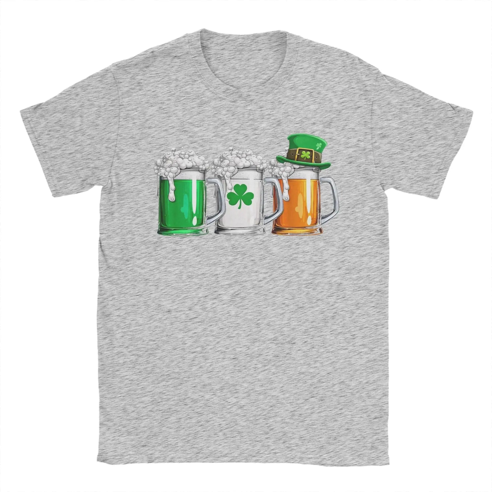 Men's Irish Beer Ireland Flag Saint Patricks Day T Shirts St Patricks Day Cotton Clothing Short Sleeve O Neck Tees T-Shirt - Clothesfassion.store