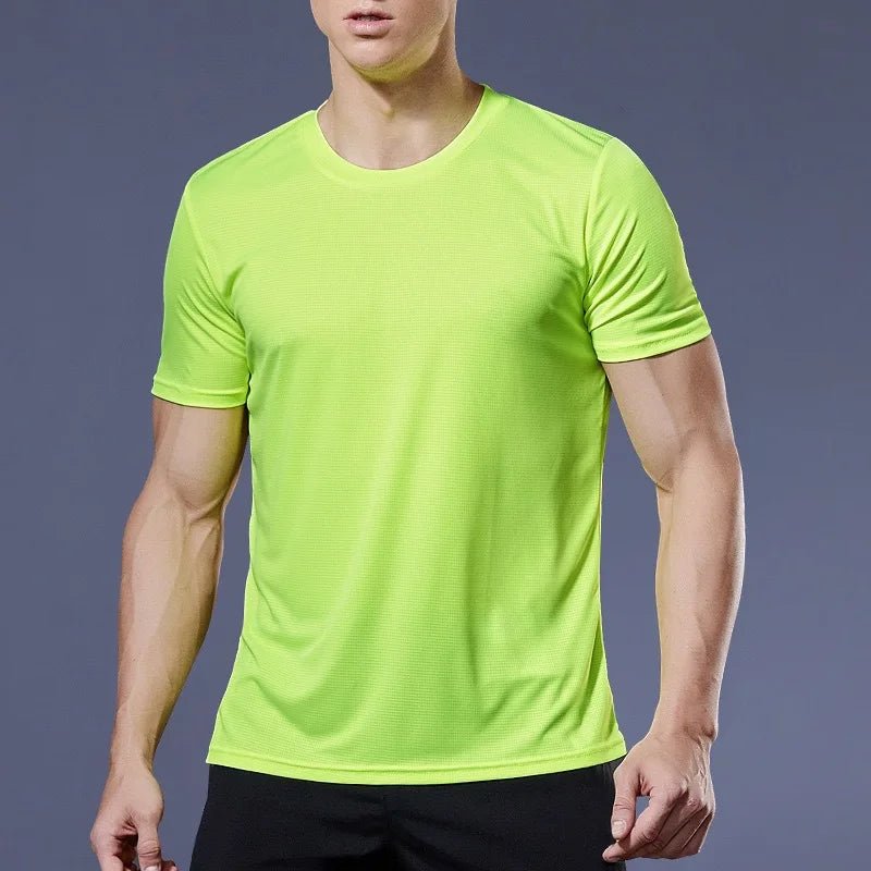 Mens Jogging T-Shirts Quick Dry Compression Sport T-Shirt Fitness Gym Running Shirts Soccer Shirts Men's Jersey Sportswear - Clothesfassion.store