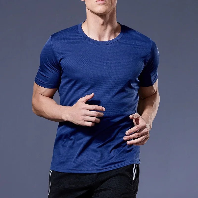 Mens Jogging T-Shirts Quick Dry Compression Sport T-Shirt Fitness Gym Running Shirts Soccer Shirts Men's Jersey Sportswear - Clothesfassion.store