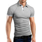 Men's Polo Shirt Short Sleeve Casual Slim Fit Color Blocking T-shirts England Style Streetwear Polos for Men's Fashion - Clothesfassion.store