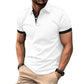 Men's Polo Shirt Short Sleeve Casual Slim Fit Color Blocking T-shirts England Style Streetwear Polos for Men's Fashion - Clothesfassion.store