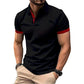 Men's Polo Shirt Short Sleeve Casual Slim Fit Color Blocking T-shirts England Style Streetwear Polos for Men's Fashion - Clothesfassion.store