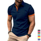 Men's Polo Shirt Short Sleeve Casual Slim Fit Color Blocking T-shirts England Style Streetwear Polos for Men's Fashion - Clothesfassion.store