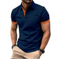 Men's Polo Shirt Short Sleeve Casual Slim Fit Color Blocking T-shirts England Style Streetwear Polos for Men's Fashion - Clothesfassion.store
