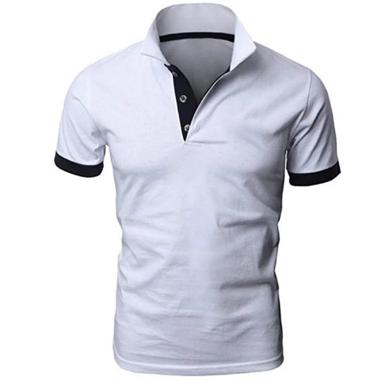 Men's Short Sleeve Polo Shirts Casual Slim Fit Basic Designed Shirts Quick - drying Anti - wrinkle Tops - Clothesfassion.store