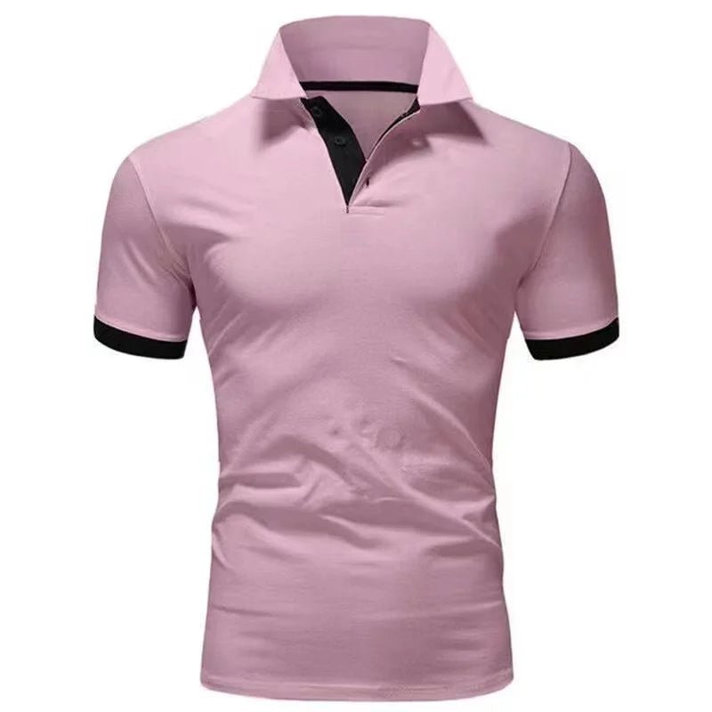 Men's Short Sleeve Polo Shirts Casual Slim Fit Basic Designed Shirts Quick - drying Anti - wrinkle Tops - Clothesfassion.store