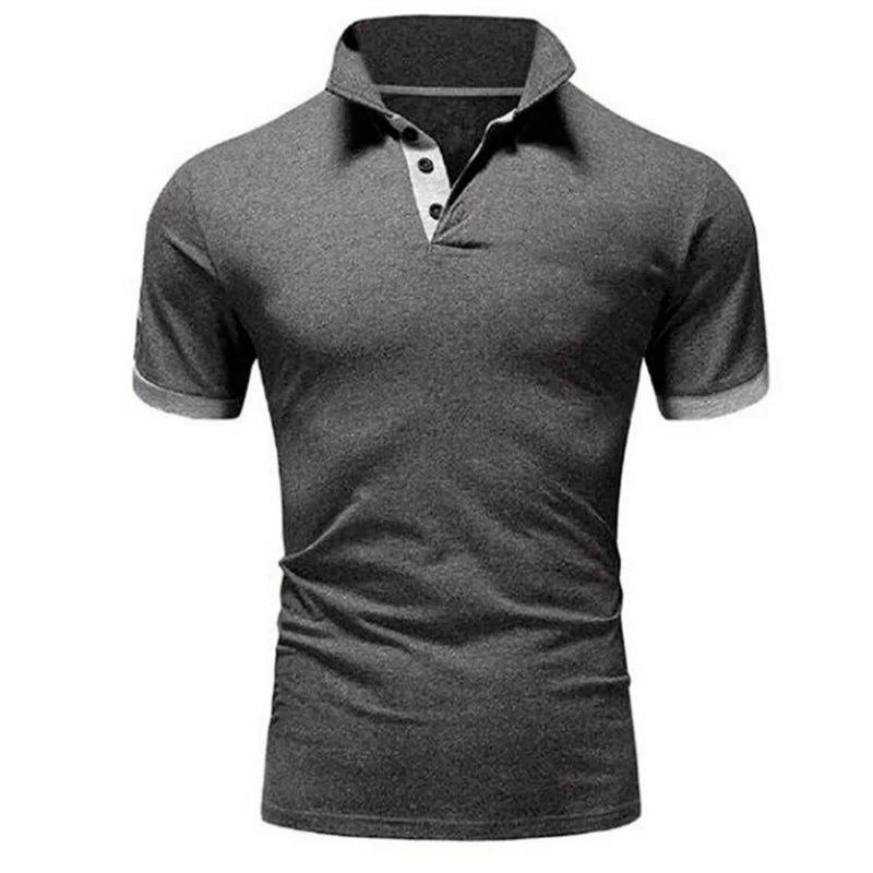 Men's Short Sleeve Polo Shirts Casual Slim Fit Basic Designed Shirts Quick - drying Anti - wrinkle Tops - Clothesfassion.store