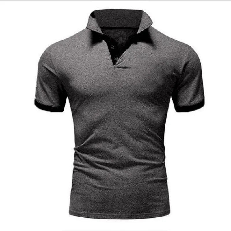 Men's Short Sleeve Polo Shirts Casual Slim Fit Basic Designed Shirts Quick - drying Anti - wrinkle Tops - Clothesfassion.store