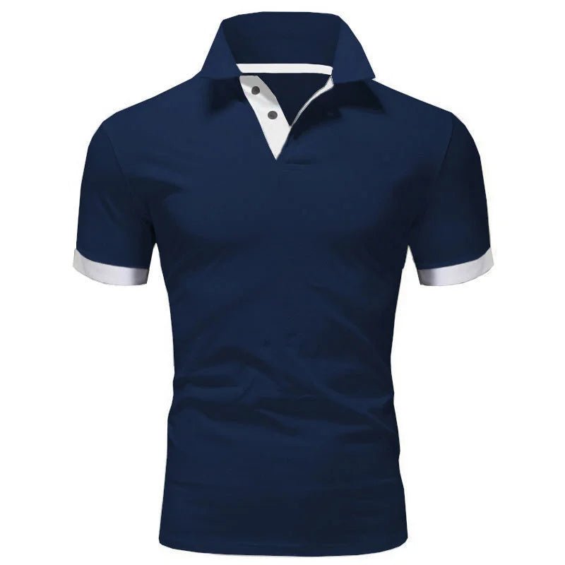 Men's Short Sleeve Polo Shirts Casual Slim Fit Basic Designed Shirts Quick - drying Anti - wrinkle Tops - Clothesfassion.store