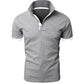 Men's Short Sleeve Polo Shirts Casual Slim Fit Basic Designed Shirts Quick - drying Anti - wrinkle Tops - Clothesfassion.store