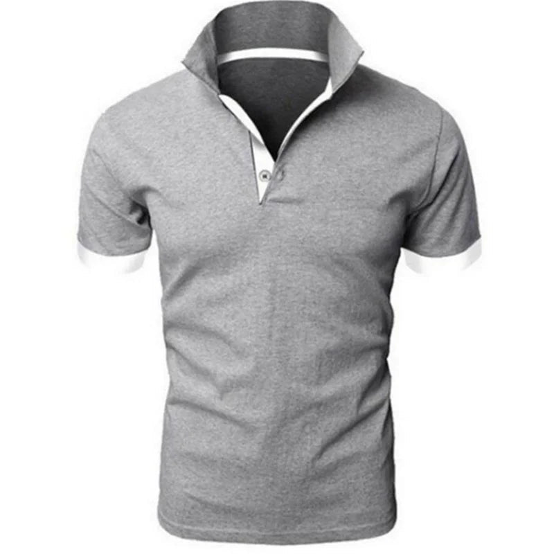 Men's Short Sleeve Polo Shirts Casual Slim Fit Basic Designed Shirts Quick - drying Anti - wrinkle Tops - Clothesfassion.store
