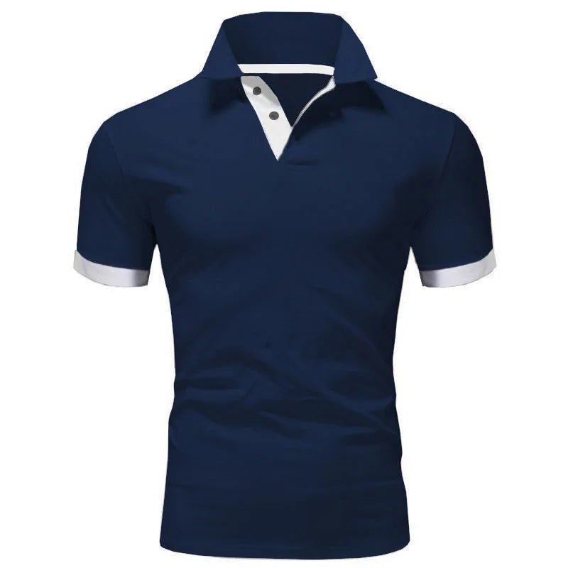 Men's Short Sleeve Polo Shirts Casual Slim Fit Basic Designed Shirts Quick - drying Anti - wrinkle Tops - Clothesfassion.store