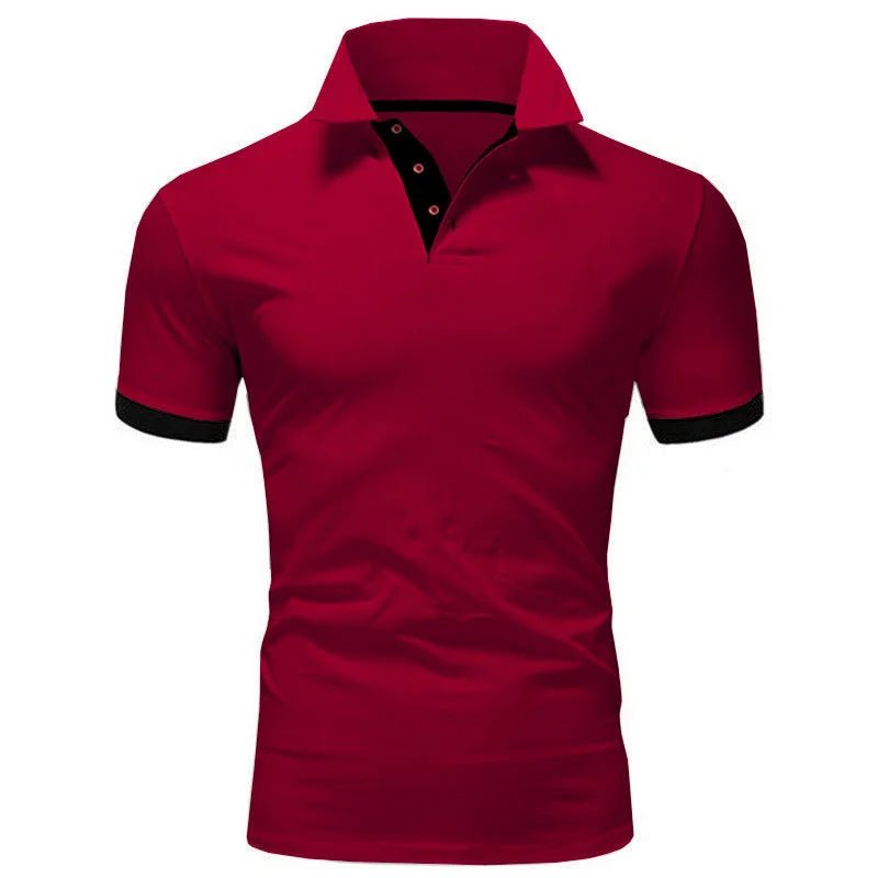Men's Short Sleeve Polo Shirts Casual Slim Fit Basic Designed Shirts Quick - drying Anti - wrinkle Tops - Clothesfassion.store