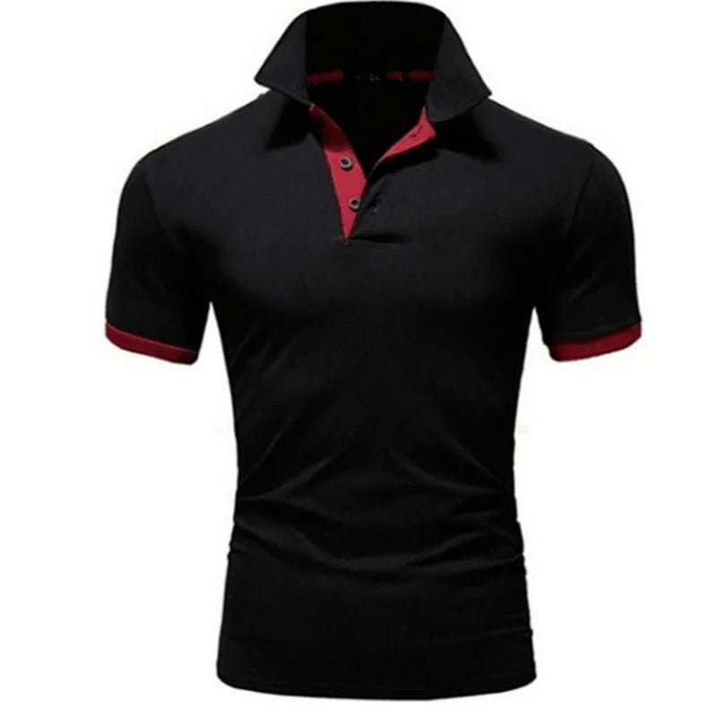 Men's Short Sleeve Polo Shirts Casual Slim Fit Basic Designed Shirts Quick - drying Anti - wrinkle Tops - Clothesfassion.store