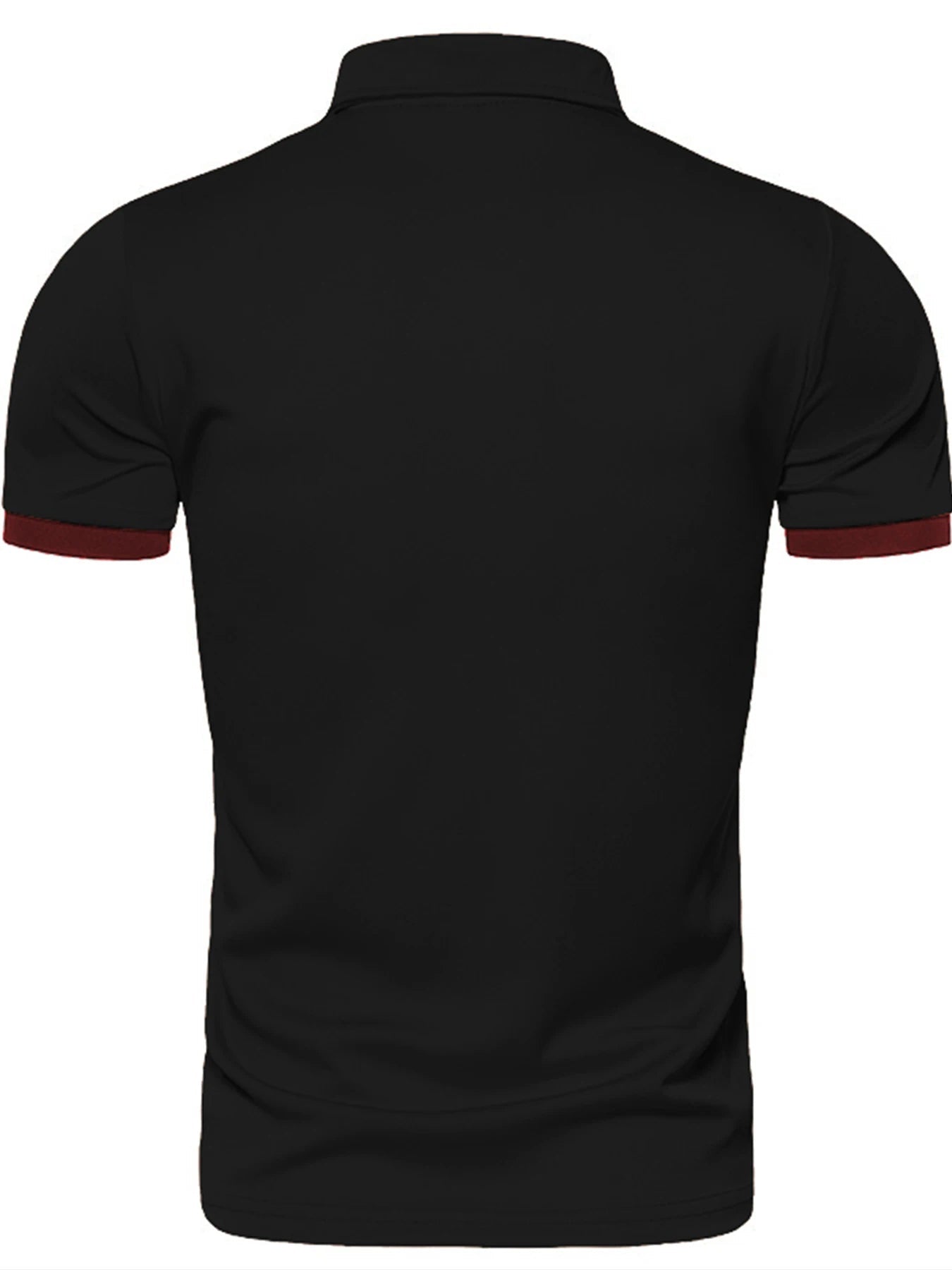 Men's Solid Color Short Sleeve T-Shirt Collar Polo Comfortable Breathable Fashion Basic Fit for Spring/Summer - Clothesfassion.store