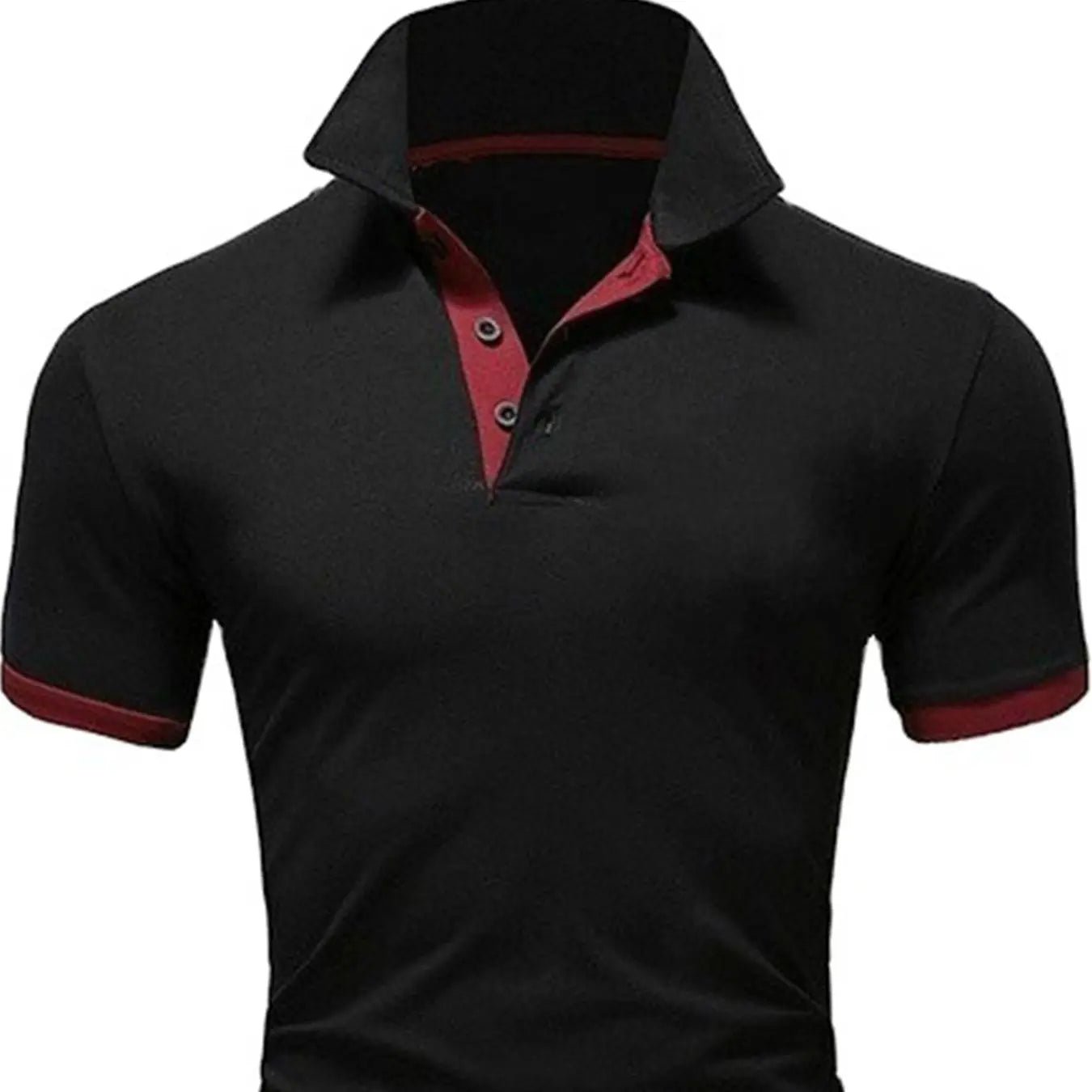 Men's Solid Color Short Sleeve T-Shirt Collar Polo Comfortable Breathable Fashion Basic Fit for Spring/Summer - Clothesfassion.store