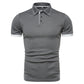 Men's Solid Color Short Sleeve T-Shirt Collar Polo Comfortable Breathable Fashion Basic Fit for Spring/Summer - Clothesfassion.store