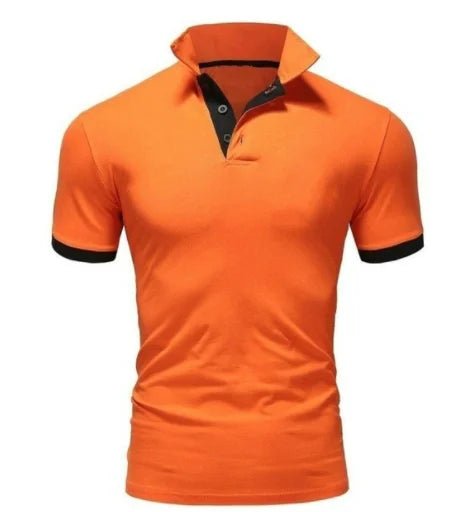 Men's Solid Color Short Sleeve T-Shirt Collar Polo Comfortable Breathable Fashion Basic Fit for Spring/Summer - Clothesfassion.store