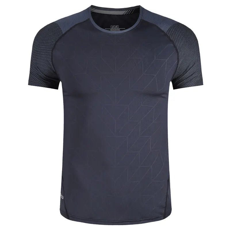 Mens Sport Tee Bodybuilding Gym Running Jogging Short Sleeves Fashion Patchwork Print Breathable Quick Drying Workout Shirts - Clothesfassion.store