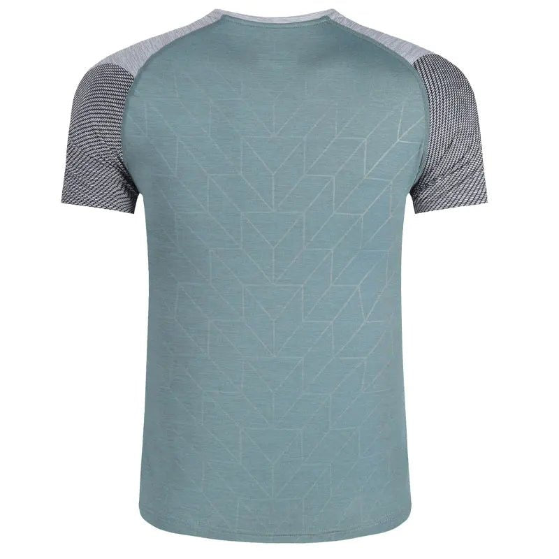 Mens Sport Tee Bodybuilding Gym Running Jogging Short Sleeves Fashion Patchwork Print Breathable Quick Drying Workout Shirts - Clothesfassion.store