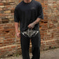 Men's straight legs wide pants fitness training casual sports outdoor running trousers fashion American style brand sports pants - Clothesfassion.store