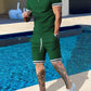 Men's Summer Short Sleeve Suit Polo Shirt Short Sleeve Shorts Athleisure Two - Piece Set Suitable For Everyday Travel - Clothesfassion.store