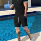 Men's Summer Short Sleeve Suit Polo Shirt Short Sleeve Shorts Athleisure Two - Piece Set Suitable For Everyday Travel - Clothesfassion.store
