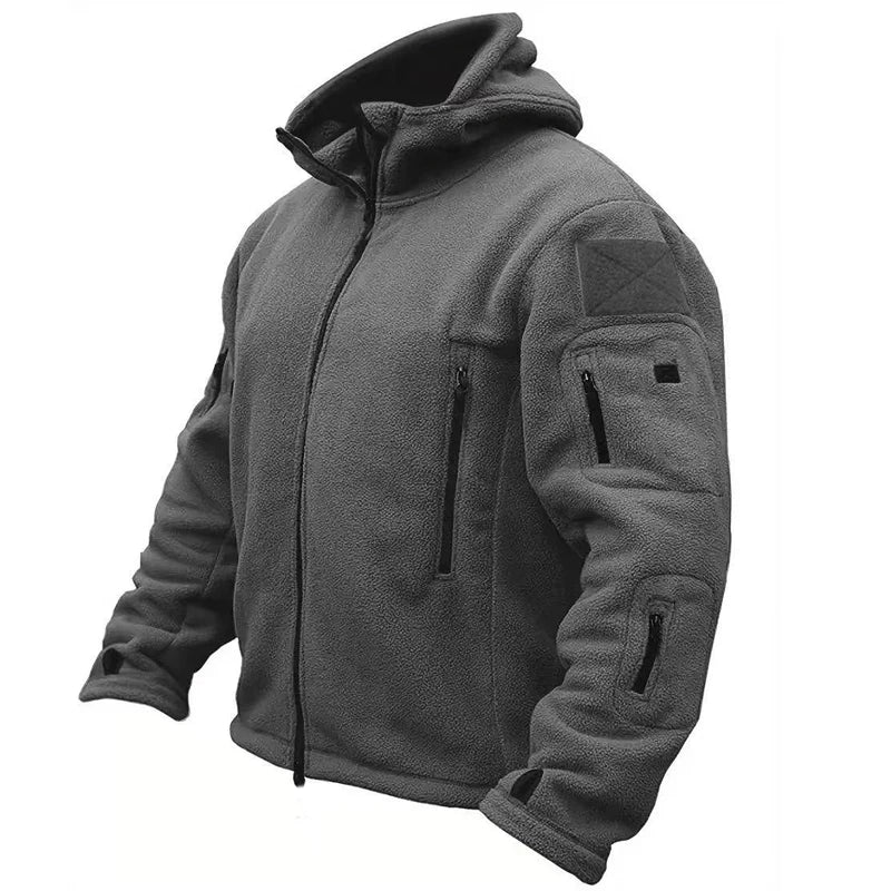 Men's Tactical Fleece Jackets Work Coats Hooded Safari Coats Outdoor Warm Camping Climbing Fishing Hiking Trekking Windbreaker - Clothesfassion.store