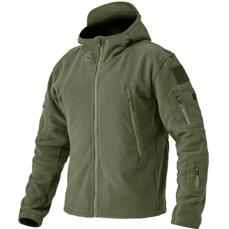 Men's Tactical Fleece Jackets Work Coats Hooded Safari Coats Outdoor Warm Camping Climbing Fishing Hiking Trekking Windbreaker - Clothesfassion.store