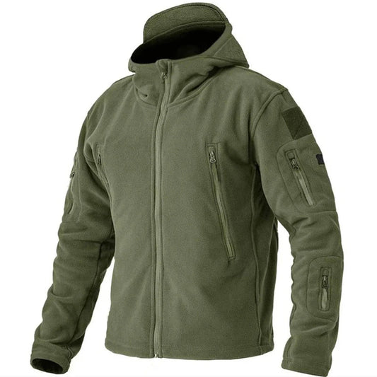 Men's Tactical Fleece Jackets Work Coats Hooded Safari Coats Outdoor Warm Camping Climbing Fishing Hiking Trekking Windbreaker - Clothesfassion.store