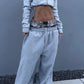 Men's Y2K retro sports pants with embroidered camouflage patterns on double cuffs, suitable for both men and women, loose pants, - Clothesfassion.store