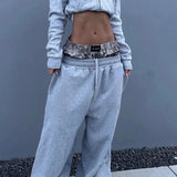 Men's Y2K retro sports pants with embroidered camouflage patterns on double cuffs, suitable for both men and women, loose pants, - Clothesfassion.store