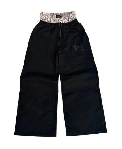Men's Y2K retro sports pants with embroidered camouflage patterns on double cuffs, suitable for both men and women, loose pants, - Clothesfassion.store