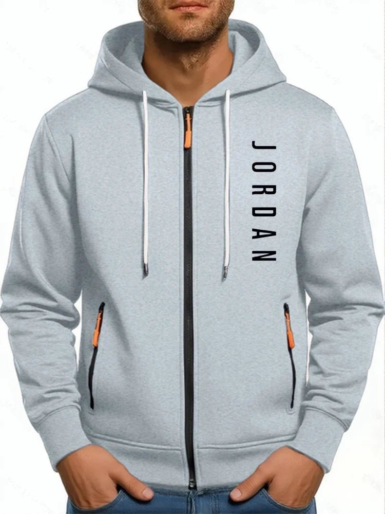 Men's Zip Up Hoodies Casual Zipper Jacket Coats Women Fleece Autumn Winter Gothic Hooded Sweatshirts Sports Streetwear - Clothesfassion.store