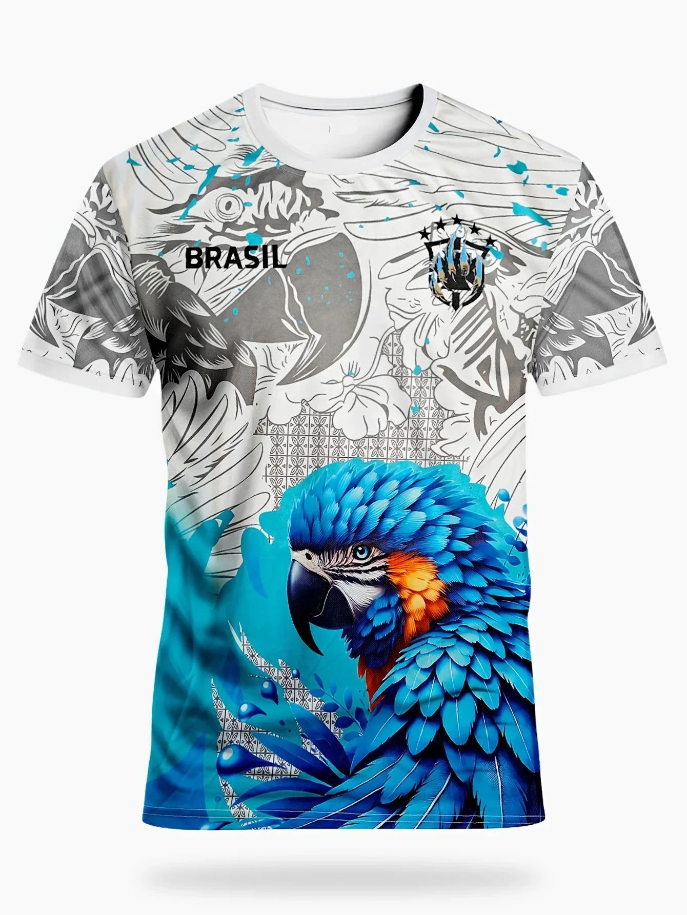 Mexican men's football jersey & Aztec round neck comfortable sports top & with Aztec and Mayan civilization prints & suitable fo - Clothesfassion.store