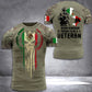 Mexico Flag Men's T-shirt Oversized Retired Military Graphic Casual Short Sleeve Tops Tees Mexican Outdoor Street Men's Clothing - Clothesfassion.store