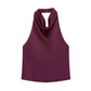 MUJER 2025 Halter Tops for Women Black Satin Backless Top Female Pink Summer Beach Top Woman off Shoulder Camisole Top Women - Clothesfassion.store