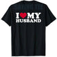 My Wife Beats Me - Husband T-Shirt I Love My Husband Letters Printed Saying Tee Funny Relationship Couples Shirts Marriage Tops - Clothesfassion.store